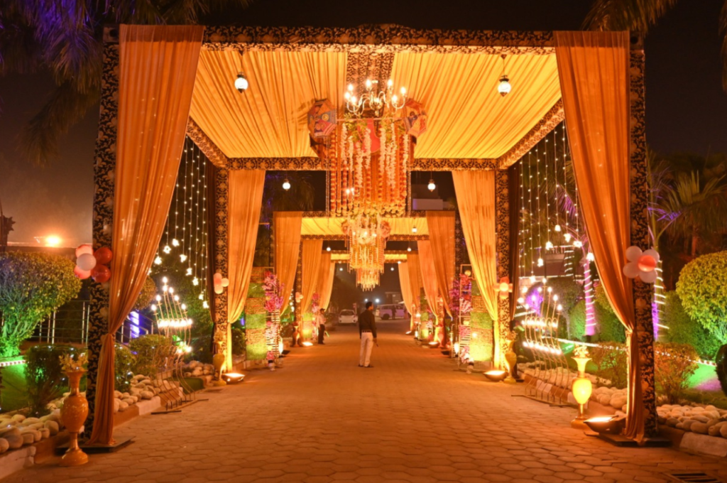 Stunning wedding gate decoration